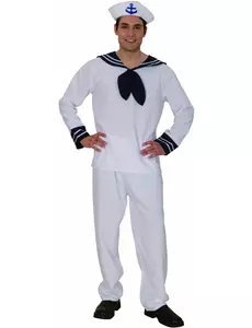 Bílý námořnický kostým pro muže, Velikost: Large