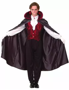 Červený upírský kostým pro muže na Halloween, Velikost: Medium
