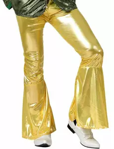Zlaté disco kalhoty pro muže, Velikost: X-Small/Small