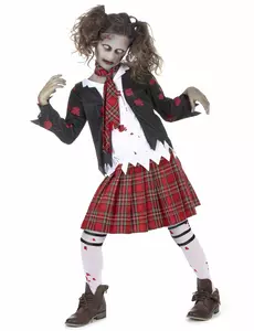 Kostým zombie školačky pro dívky Halloween, Velikost: 13-15 let