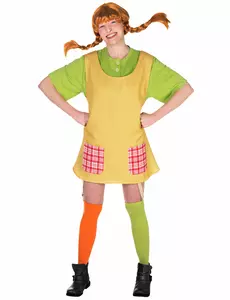 Kostým Pippi Dlouhá punčocha pro ženy, Velikost: Medium