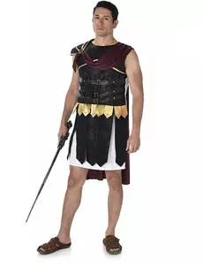 Černo-zlatý kostým římského gladiátora pro muže, Velikost: Large