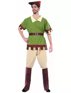 Hnědo-zelený lesní kostým pro muže, Velikost: Large