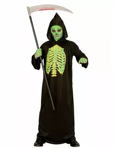 Kostým vyhřezlé kostry pro děti Halloween, Velikost: 11-13 let (158 cm)