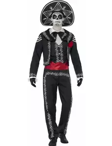 Mexický kostým kostlivce pro muže, Day of the Dead, Velikost: X-Large