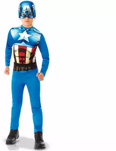 Klasický kostým Captain America pro chlapce, Velikost: 5-6 let (110 to 116 cm)