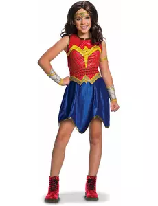 Klasický kostým Wonder Woman Justice League pro dívky, Velikost: 5-6 let (110 to 116 cm)