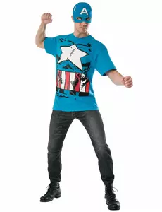 Tričko a maska Captain America Avengers pro dospělé, Velikost: X-Large