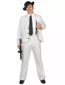Bílý gangsterský kostým pro muže, Velikost: Large