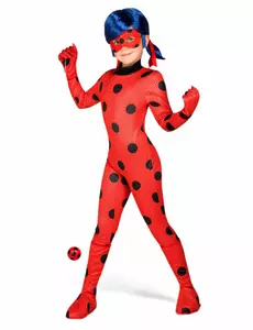 Kompletní kostým Miraculous Ladybug pro děti s doplňky, Velikost: 4-5 let (100-110 cm)