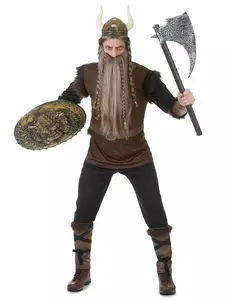 Vikingský kostým pro muže s koženým efektem, Velikost: Large