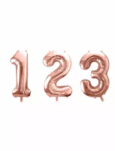Fóliový číselný balónek rose gold 85 cm, Velikost: 2