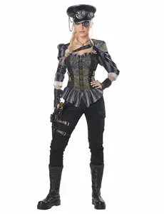 Luxusní steampunkový kapitánský kostým pro ženy, Velikost: Small (38/40)