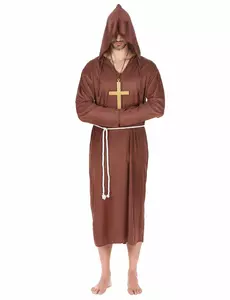 Světle hnědý mnišský kostým pro muže, velká velikost, Velikost: XXX-Large (160-190cm)
