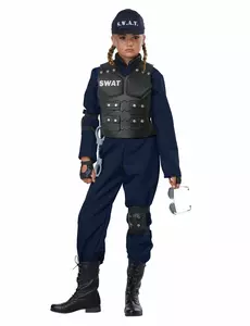 Luxusní SWAT kostým pro děti, Velikost: 8-10 let (140 cm)