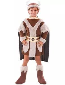 Hnědý vikingský kostým pro chlapce, Velikost: 10-12 let (139-155 cm)