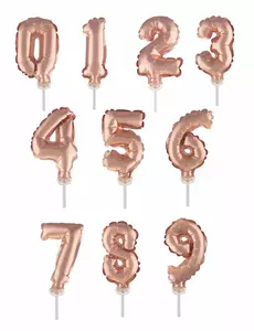 Dortová dekorace – číselný balónek rose gold 12,7 cm, Velikost: 1