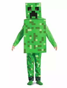 Klasický dětský kostým Minecraft Creeper, Velikost: 5-6 let (109 - 126 cm)
