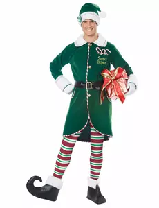Luxusní vánoční elf Santa Claus pro muže, Velikost: Small/Medium