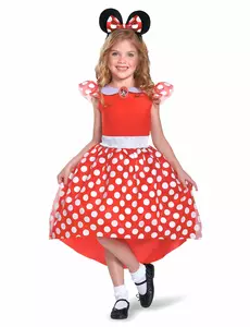 Klasický červený kostým Minnie Mouse pro dívky, Velikost: 3-4 let (97 - 109 cm)
