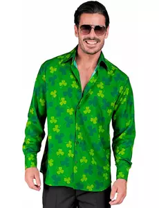 Pánské tričko s dlouhým rukávem St. Patrick’s Day se čtyřlístky, Velikost: XX-Large