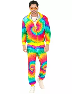 Neonová Tie and Dye tepláková souprava pro dospělé, Velikost: Medium