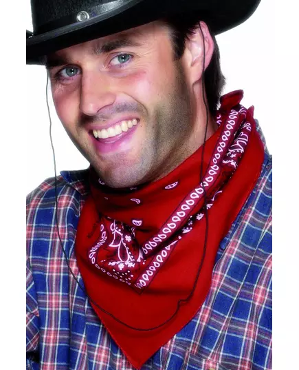 Červený kovbojský šátek bandana