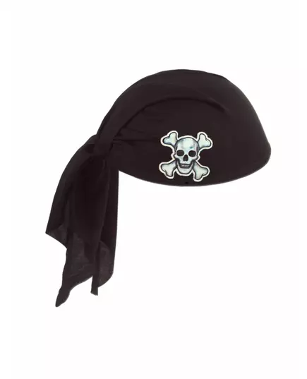 Pirátská bandana čepice pro dospělé v černé barvě