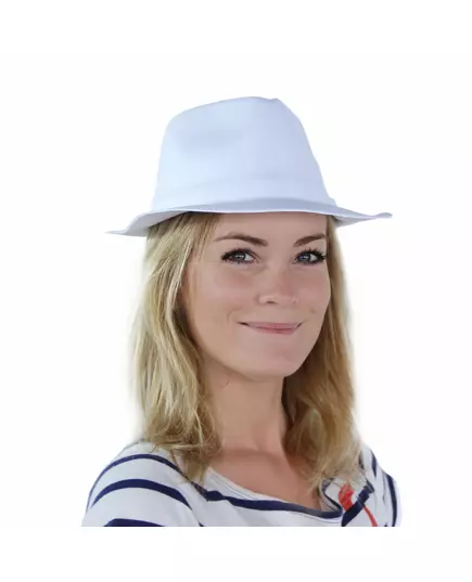 Bílý gangster klobouk pro dospělé