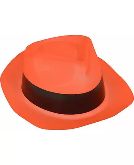 Neonově oranžový gangster klobouk pro dospělé