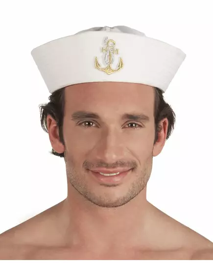 Námořnický klobouk se zlatou kotvou pro dospělé