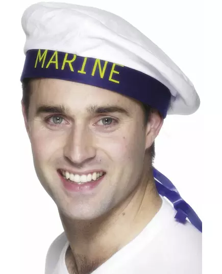 Černý námořnický klobouk se stuhou pro dospělé