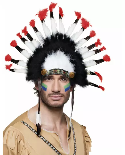 Indiánská péřová čelenka pro dospělé