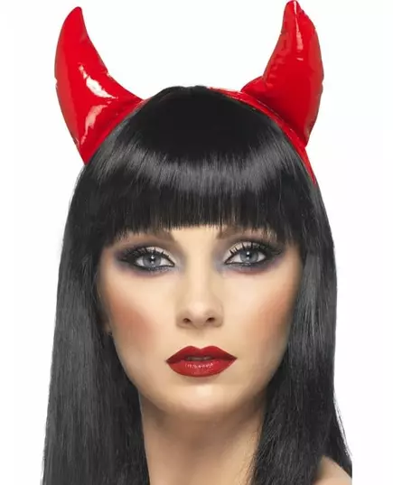 Červené rohy čerta pro dospělé Halloween