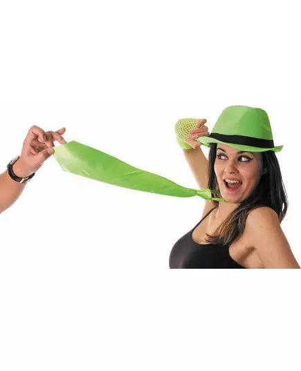 Fluorescenčně zelená kravata pro dospělé