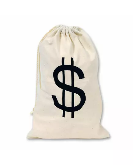 Látková taška Beige Dollars 42 x 26 cm