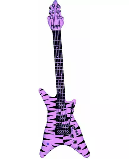 Neonově růžová nafukovací rocková kytara pro dospělé