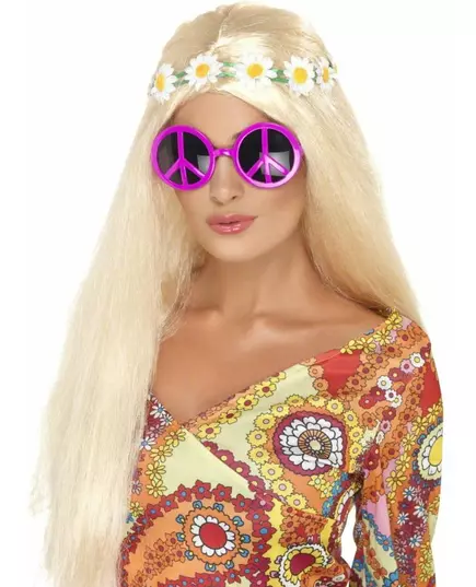 Růžové hippie brýle pro dospělé