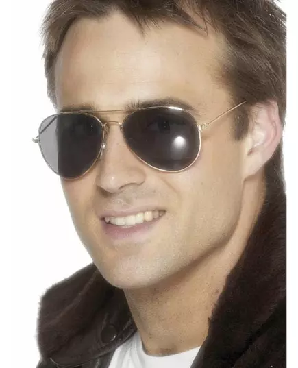 Zlaté aviator brýle se zlatým rámem pro dospělé