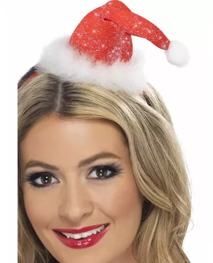Mini třpytivý klobouček paní Vánoční pro ženy