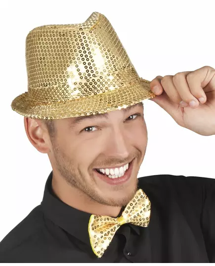 Zlatý flitrovaný motýlek pro dospělé