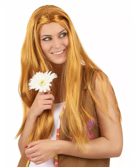 Dlouhá červená hippie paruka pro ženy