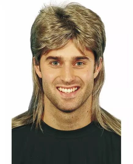 Blond mullet paruka s melírem pro muže