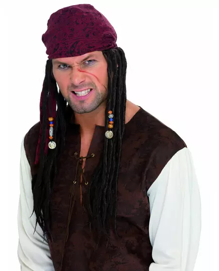Pirátská paruka s dredy pro muže