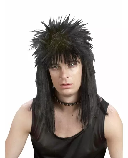Černá punk paruka pro dospělé