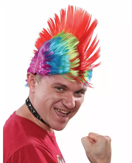 Vícebarevná punk paruka pro muže