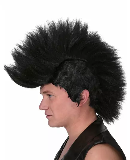 Černá punk paruka pro muže