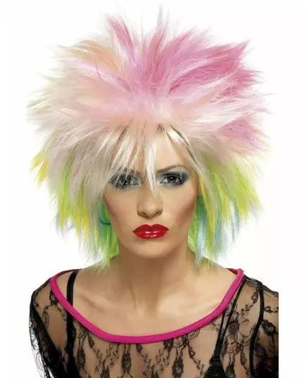 Krátká vícebarevná punk paruka pro ženy