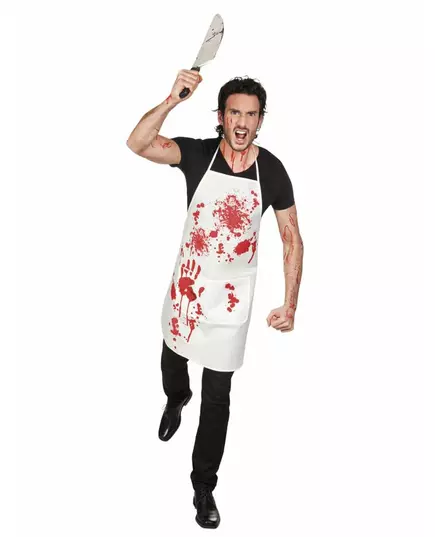 Krvavá řeznická zástěra pro dospělé Halloween