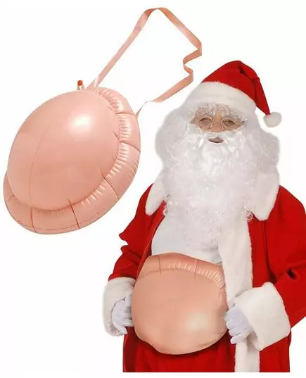 Nafukovací hrbáčské těhotenské břicho Santa Clause pro dospělé